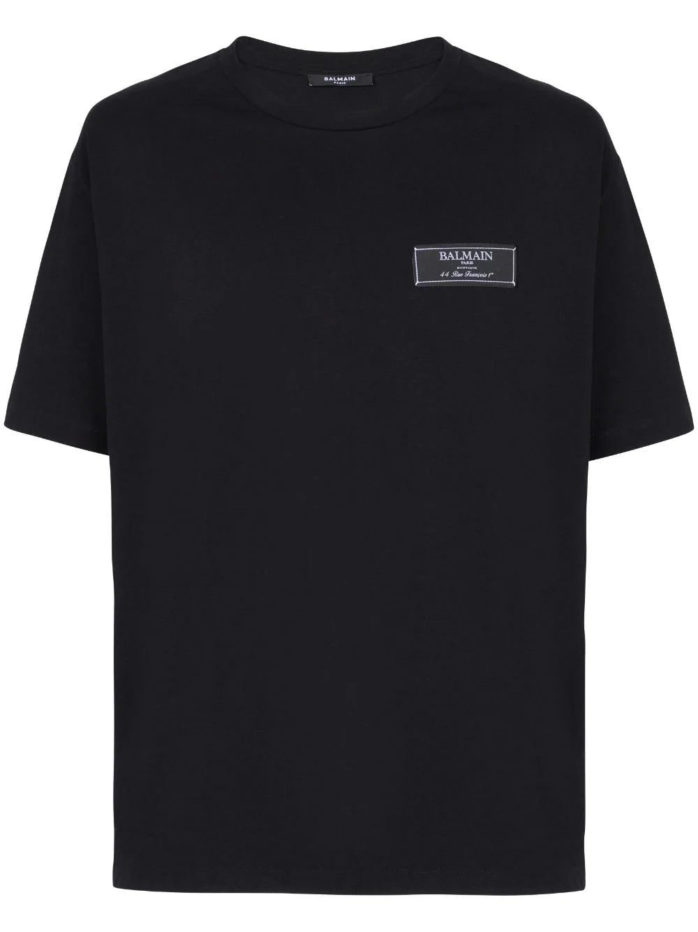 Balmain logo-patch cotton T-shirt