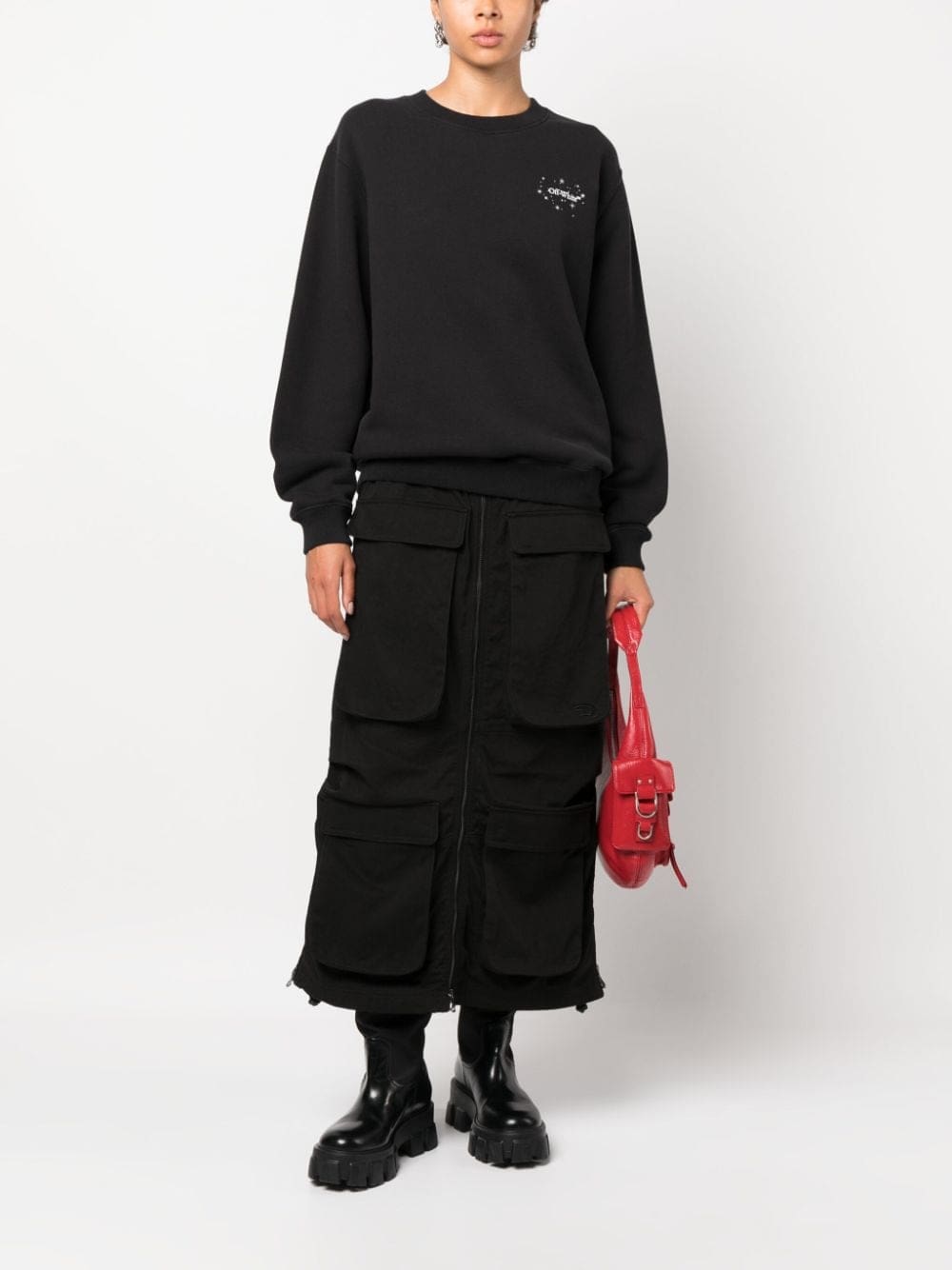 Off-White Bling Stars Arrow cotton sweatshirt - Image 2