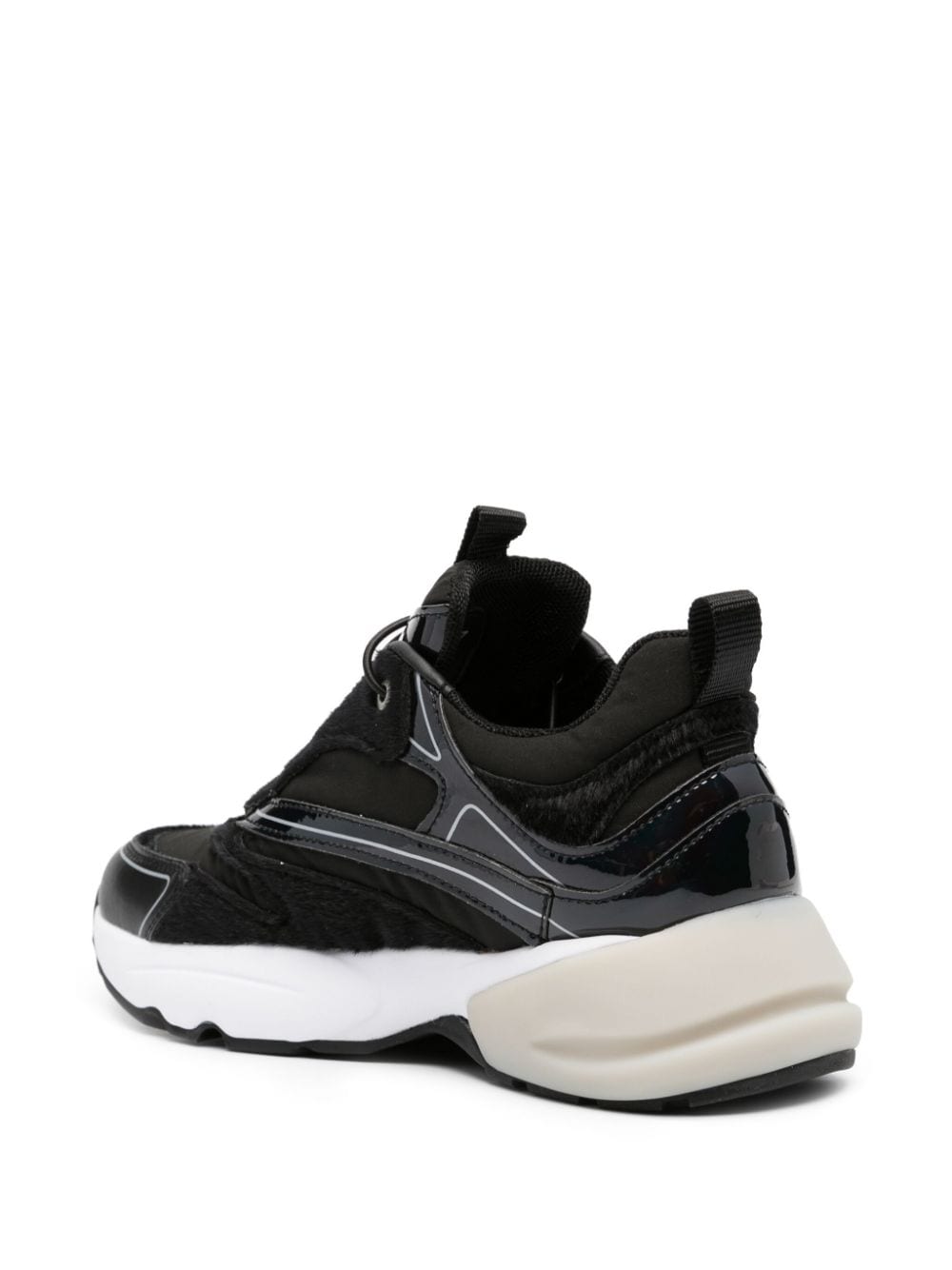 Love Moschino faux-shearling trim panelled sneakers - Image 3