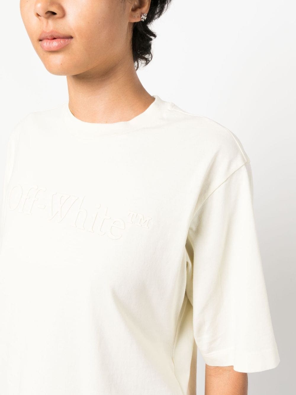Off-White logo-embossed cotton T-shirt - Image 5