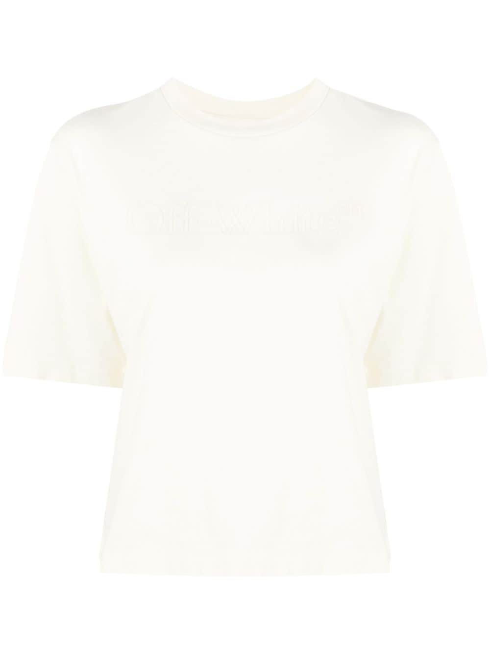 Off-White logo-embossed cotton T-shirt