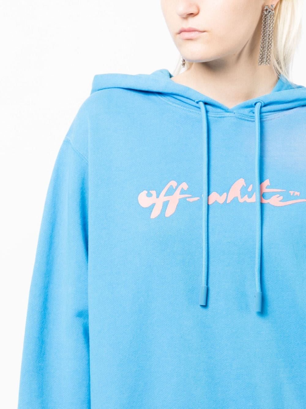 Off-White logo-print cotton hoodie - Image 5