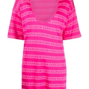 Balmain logo-print scoop-neck T-shirt
