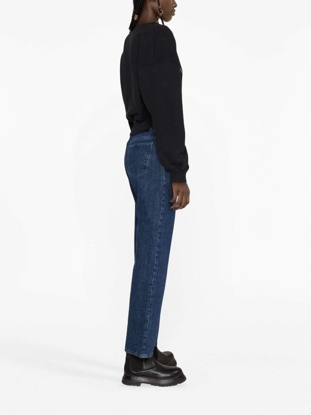 Off-White logo-print cropped cotton sweatshirt - Image 3