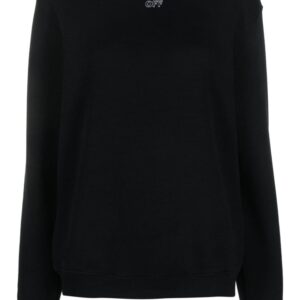 Off-White logo-embroidered cotton sweatshirt