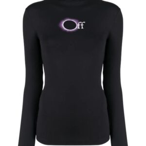 Off-White  logo-print roll-neck top
