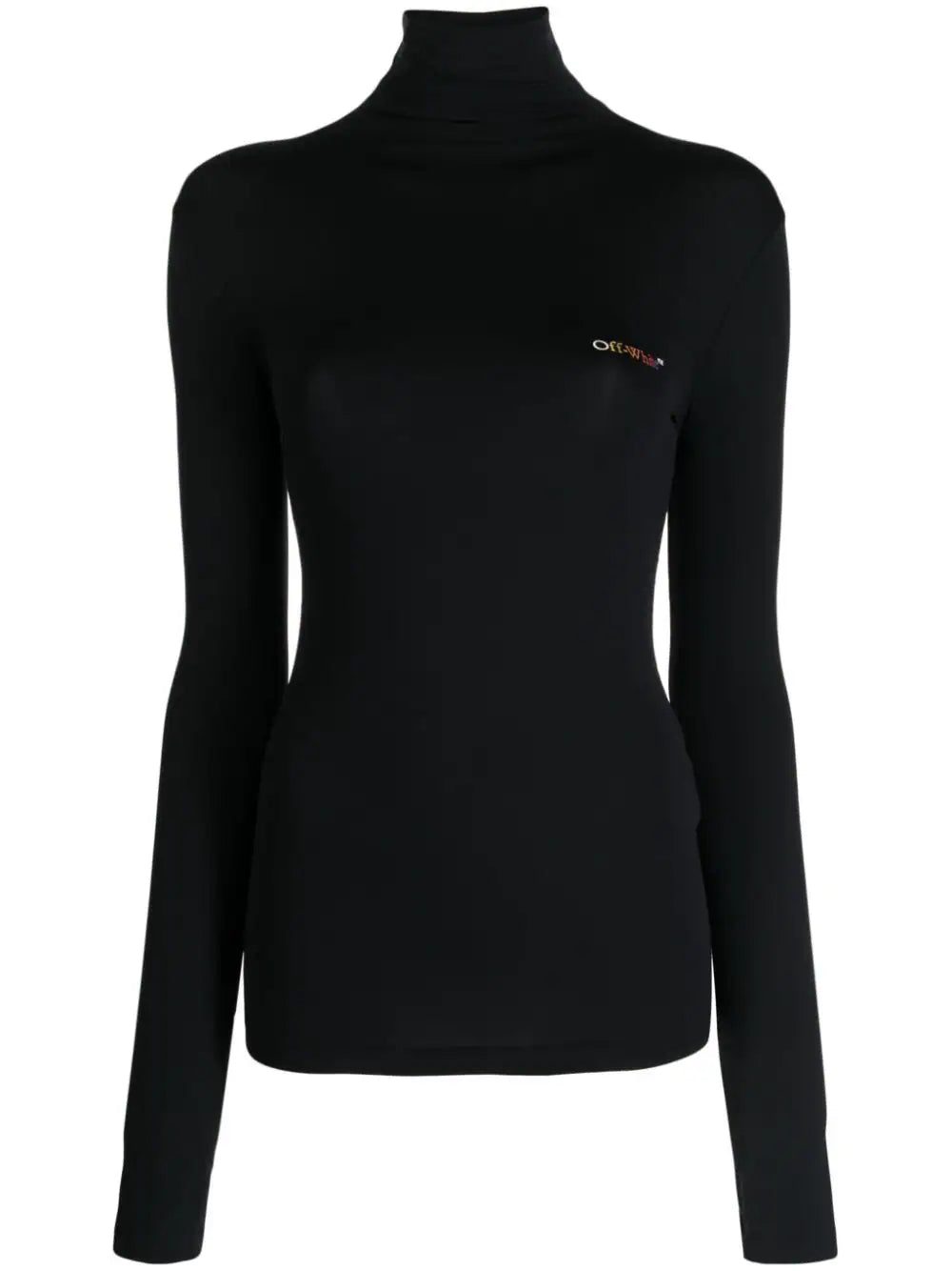 Off-White logo-print roll-neck T-shirt