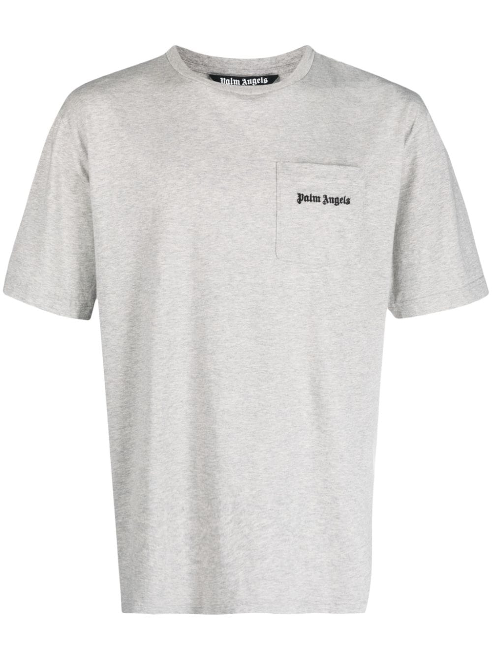 Palm Angels logo-embroidered mélange T-shirt