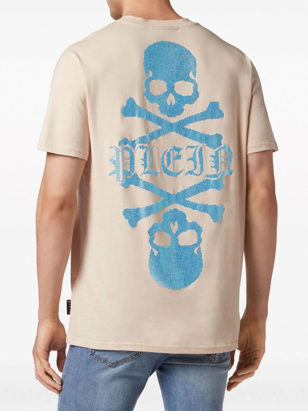 Philipp Plein Skull&Bones crystal-embellished T-shirt - Image 4