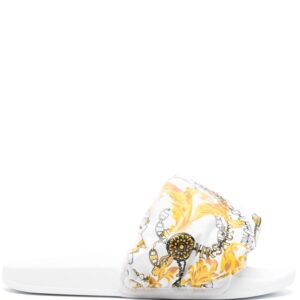 Versace Jeans Couture Chain Couture-print padded slides