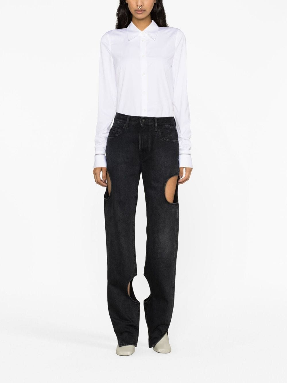 Off-White pointed-collar button-up shirt - Image 2