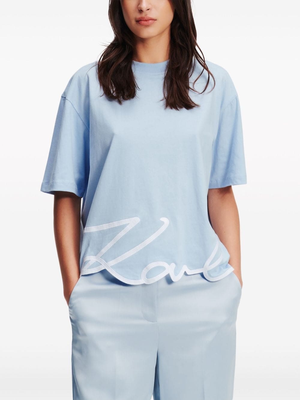 Karl Lagerfeld Signature organic-cotton T-shirt - Image 3