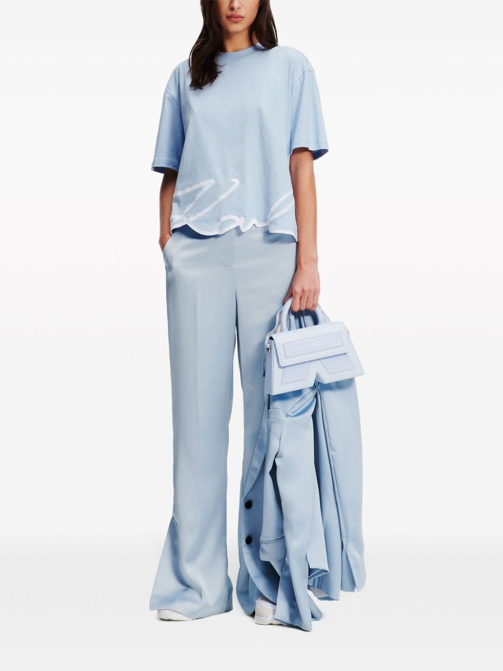 Karl Lagerfeld Signature organic-cotton T-shirt - Image 2