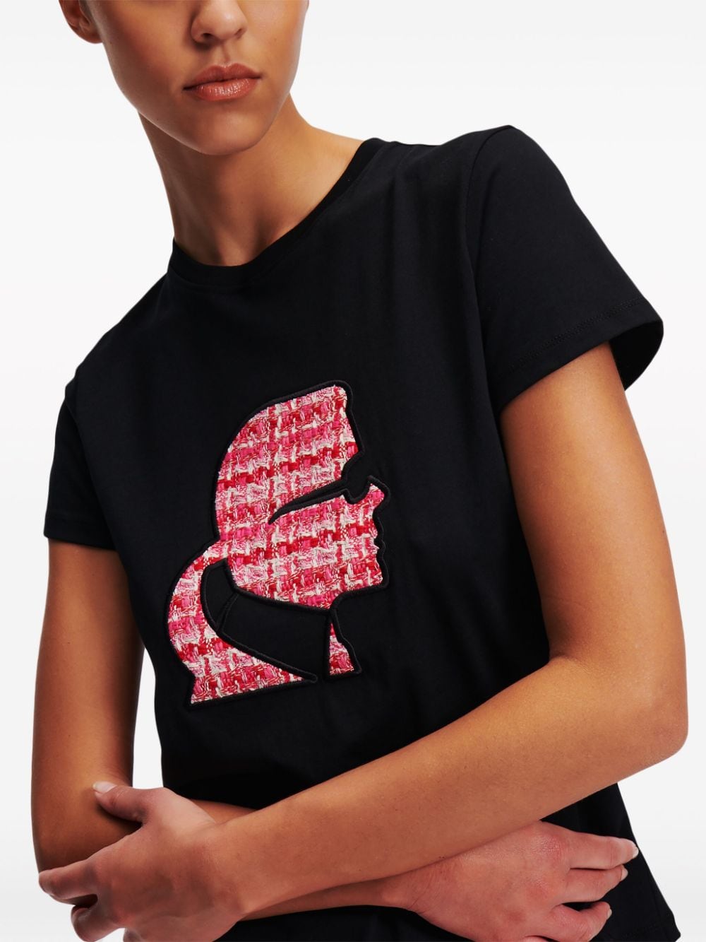 Karl Lagerfeld Bouclé Profile organic-cotton T-shirt - Image 5