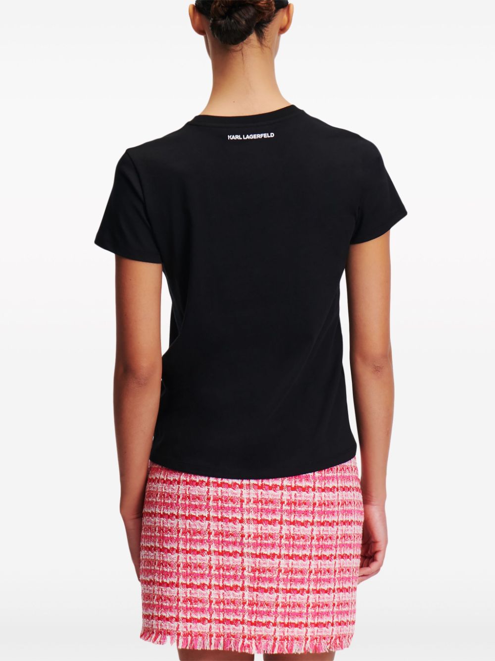 Karl Lagerfeld Bouclé Profile organic-cotton T-shirt - Image 4
