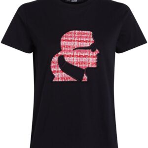 Karl Lagerfeld Bouclé Profile organic-cotton T-shirt