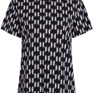 Karl Lagerfeld monogram-print organic-cotton T-shirt