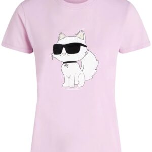 Karl Lagerfeld  Ikonik Choupette organic-cotton T-shirt
