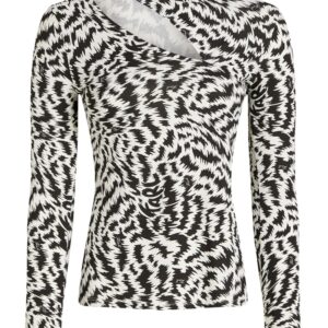 Karl Lagerfeld cut-out mock-neck top