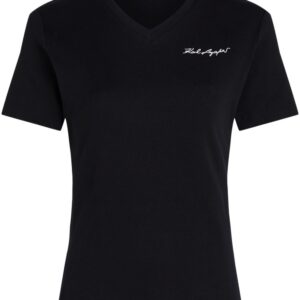 Karl Lagerfeld logo-embroidered ribbed T-shirt