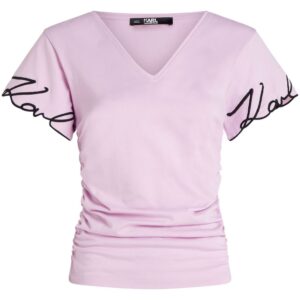 Karl Lagerfeld Signature V-neck T-shirt