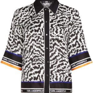 Karl Lagerfeld zebra-print pajama shirt