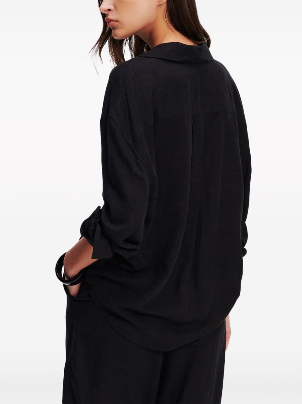 Karl Lagerfeld button-up linen-blend shirt - Image 4