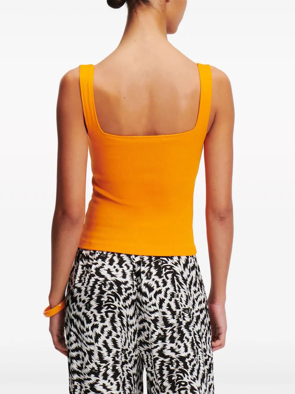 Karl Lagerfeld logo-embroidered fine-ribbed tank top - Image 4