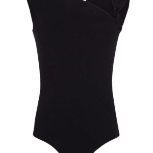 Karl Lagerfeld asymmetric organic-cotton bodysuit