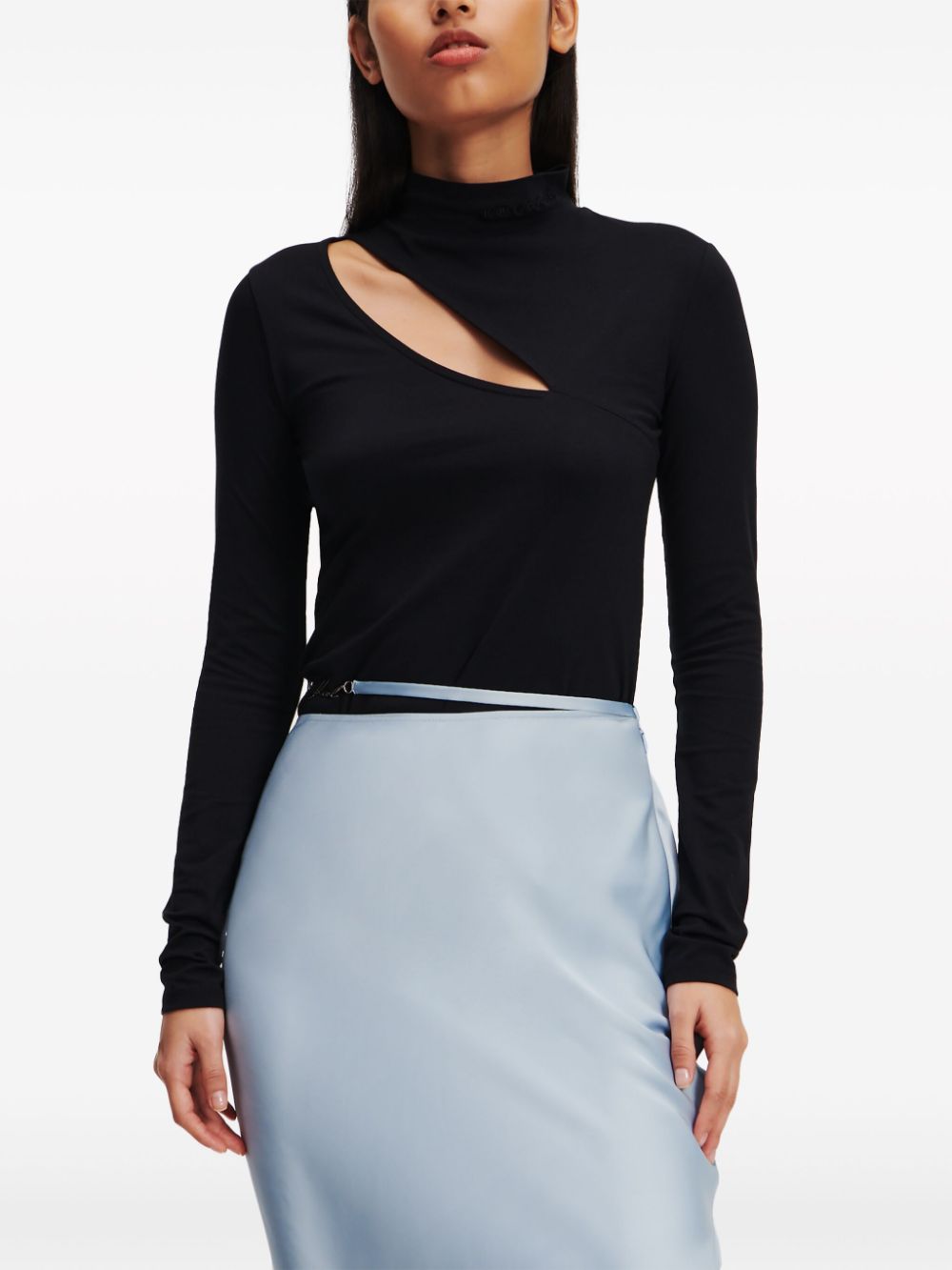Karl Lagerfeld cut-out mock-neck top - Image 4
