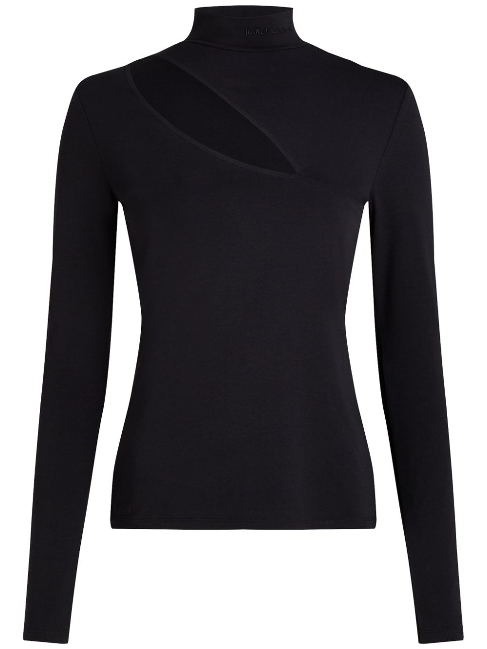 Karl Lagerfeld cut-out mock-neck top