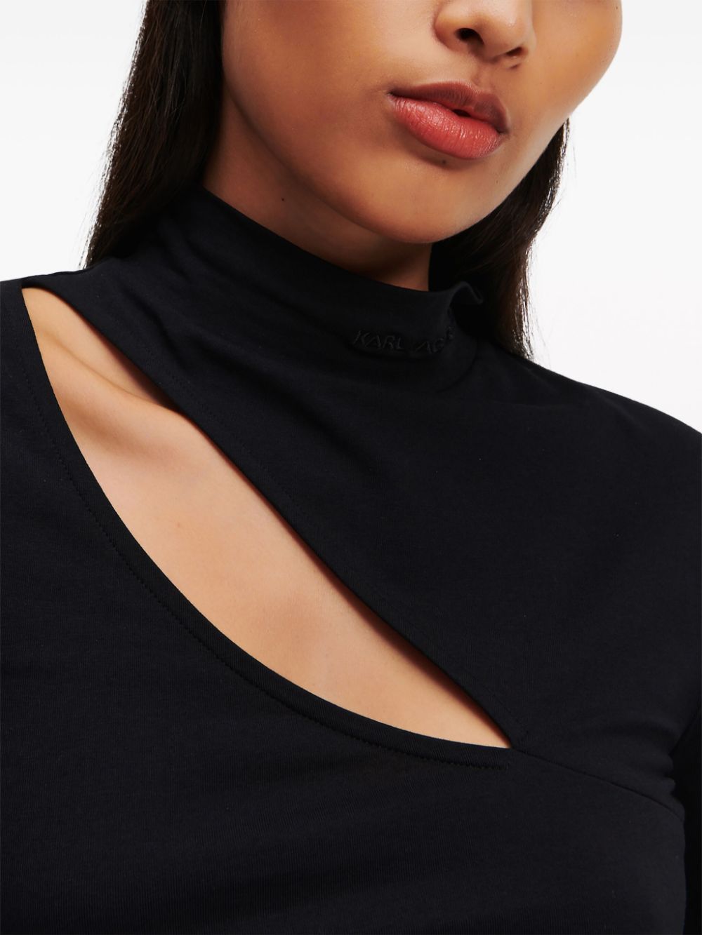 Karl Lagerfeld cut-out mock-neck top - Image 5