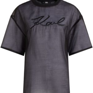 Karl Lagerfeld Signature organza T-shirt