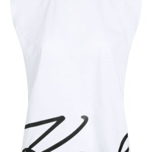 Karl Lagerfeld Signature organic-cotton tank top