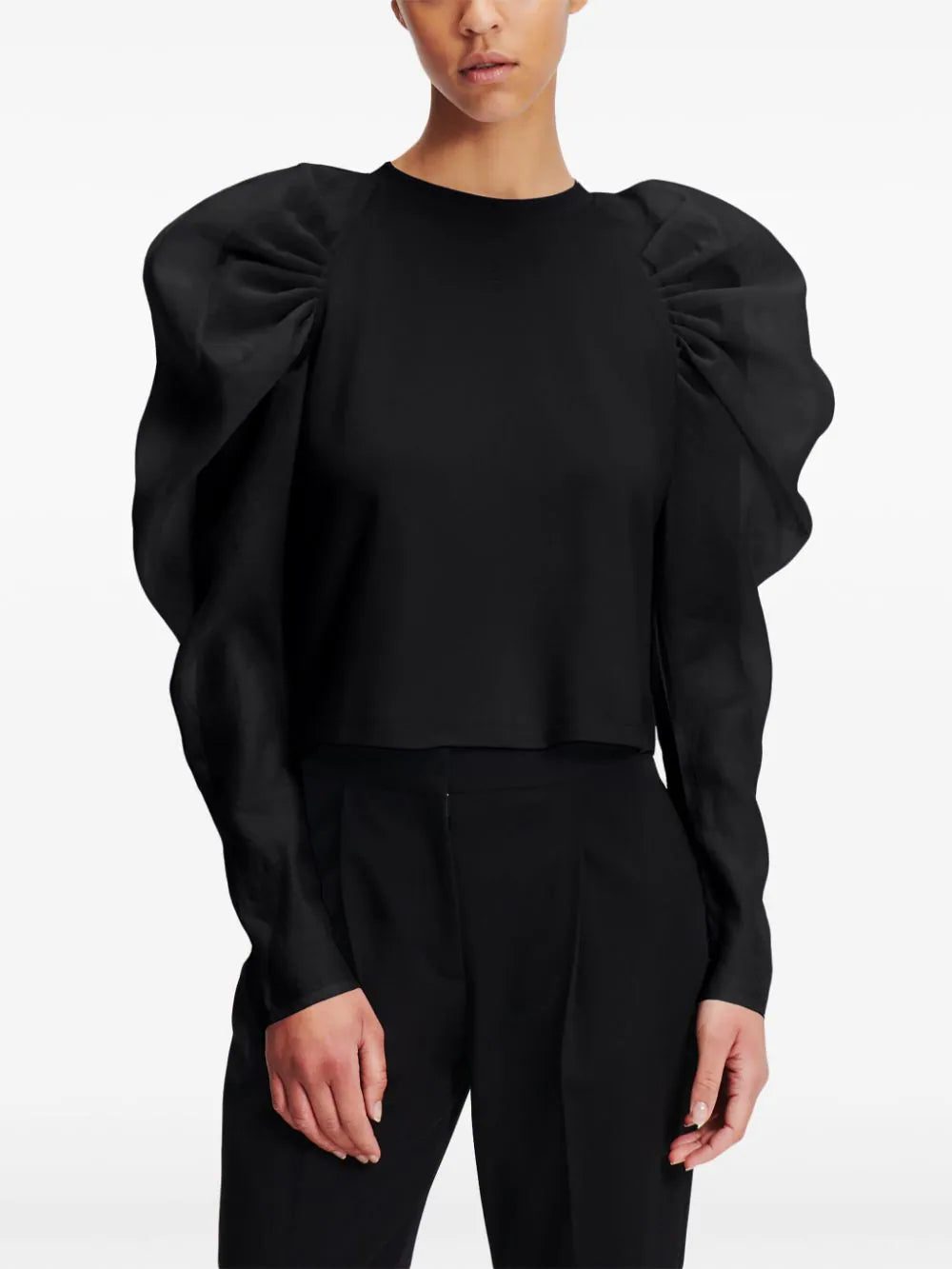 Karl Lagerfeld X Hun Kim organza-sleeve top - Image 3
