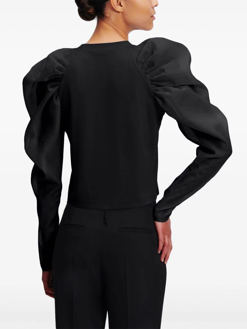 Karl Lagerfeld X Hun Kim organza-sleeve top - Image 4