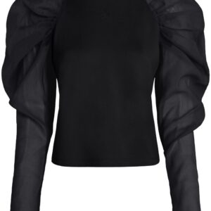 Karl Lagerfeld X Hun Kim organza-sleeve top
