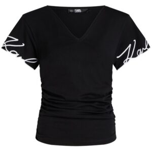 Karl Lagerfeld Signature V-neck T-shirt