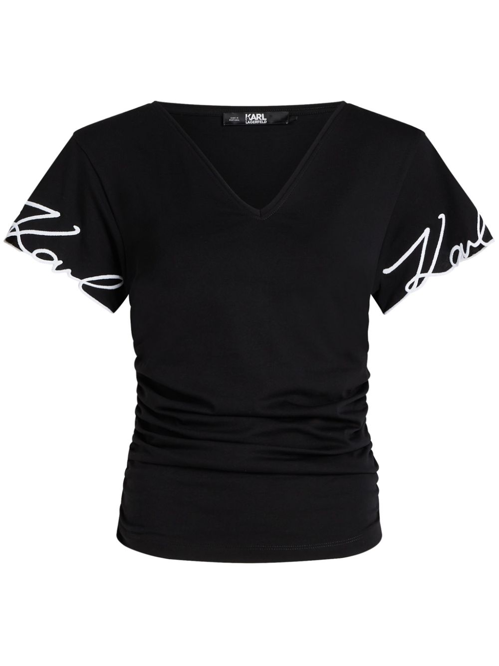 Karl Lagerfeld Signature V-neck T-shirt