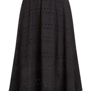 Karl Lagerfeld broderie-anglaise midi skirt
