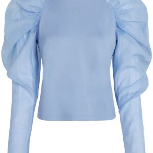Karl Lagerfeld Hun Kim's Edit organza-sleeve top