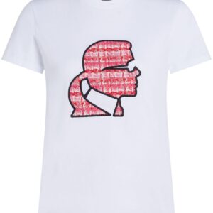 Karl Lagerfeld Bouclé Profile organic-cotton T-shirt