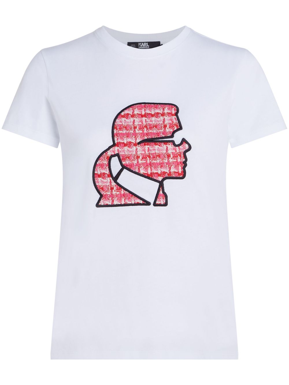 Karl Lagerfeld Bouclé Profile organic-cotton T-shirt
