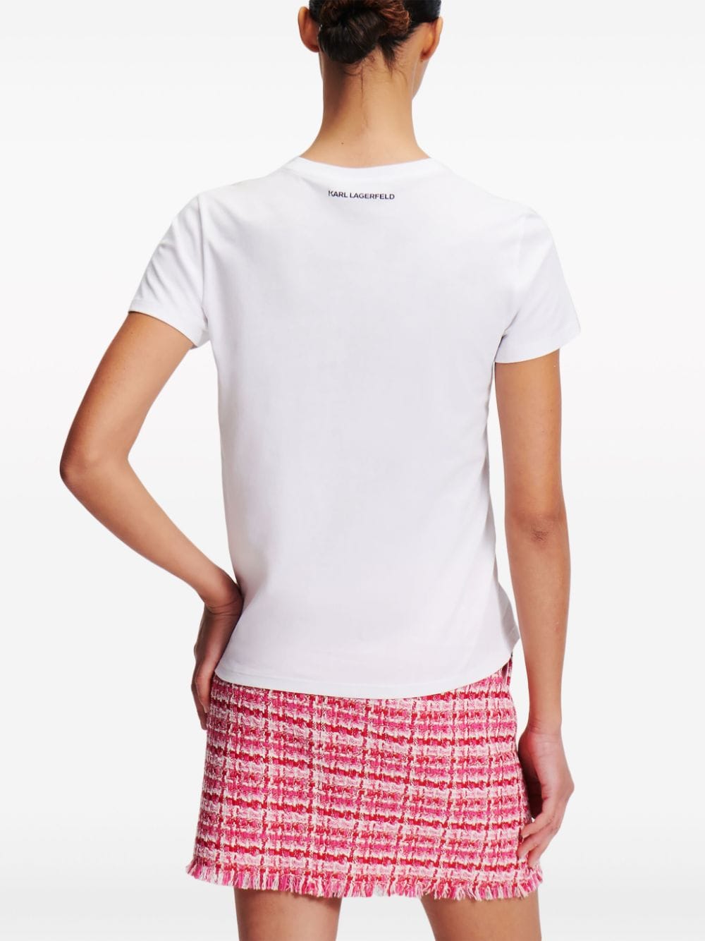 Karl Lagerfeld Bouclé Profile organic-cotton T-shirt - Image 4