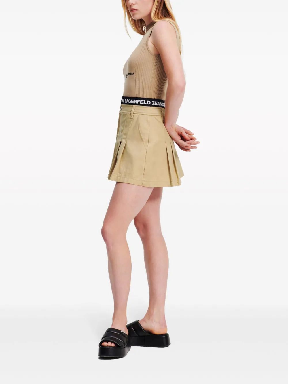 Karl Lagerfeld Jeans pleated denim miniskirt - Image 4