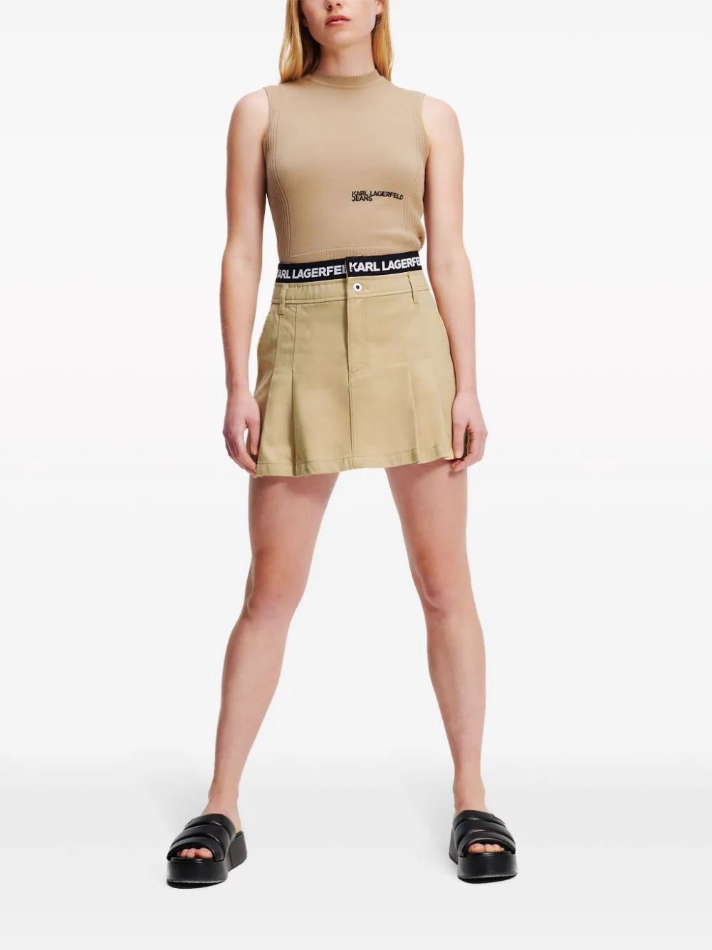 Karl Lagerfeld Jeans pleated denim miniskirt - Image 2