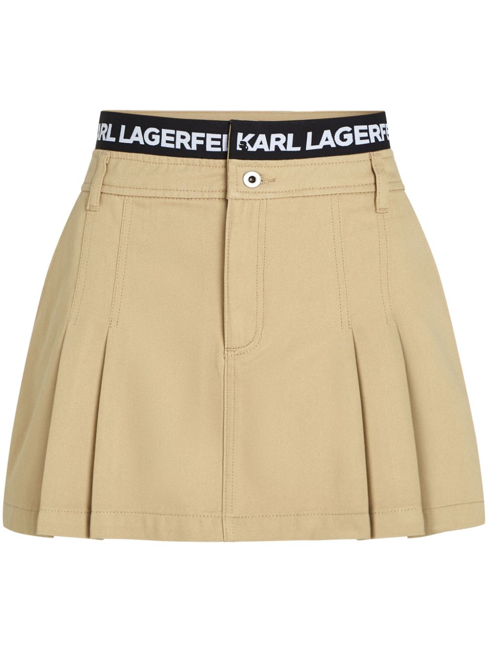 Karl Lagerfeld Jeans pleated denim miniskirt