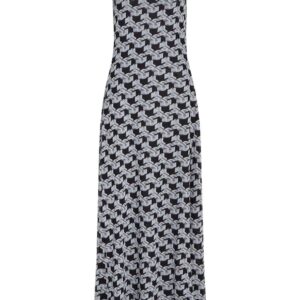 Karl Lagerfeld Jeans  monogram-print mesh maxi dress
