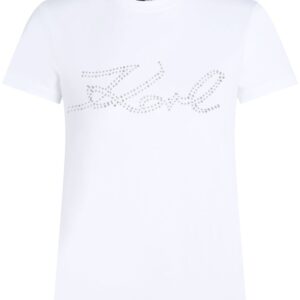 Karl Lagerfeld Signature rhinestone-embellished T-shirt