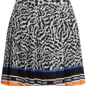 Karl Lagerfeld  zebra-print pleated miniskirt